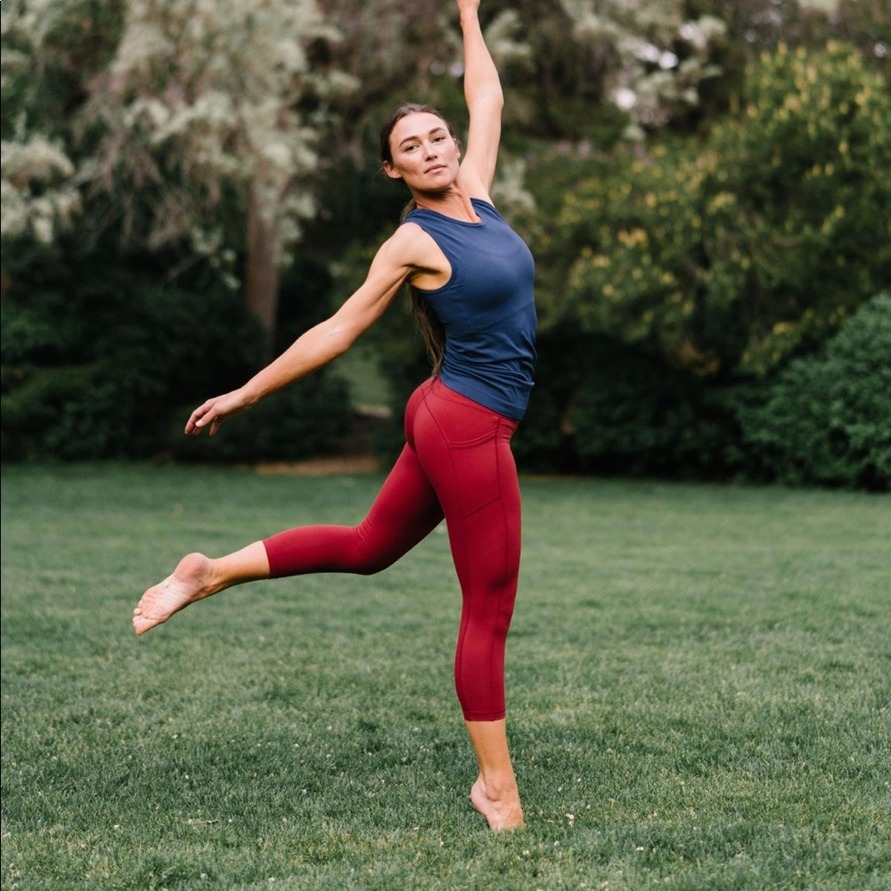 Red Pocket Capris, Zyia Active, Size 8-10